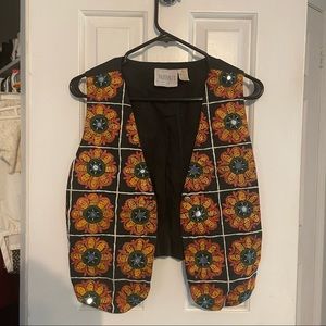 Vintage sunflower vest